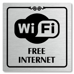 Free internet, 118x118mm, stříbrná, Texas